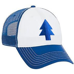 Dipper Pines - Embroidered Trucker HAT - Unisex Snap Back Blue