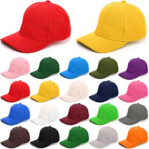 Peohud 20 Pieces Baseball Cap Bulk, Adjustable Golf Dad Hat, Unstructured Blank Hat for Men, Women, Trucker, Running, Workouts and Outdoor Activities Black