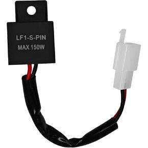 LED Flasher Relay, 2-Pin Motorcycle LED Turn Signal Relay Wiring Connectors Kit for Fixing Hyper Flashing Issue, 13V Electronic Blinker Relay for Most Motorcycles LED Turn Signal Bulbs