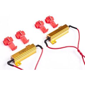 50W 6Ohm LED Load Resistors for LED Turn Signal Lights or LED License Plate Lights (Fix Hyper Flash, Warning Cancellor)