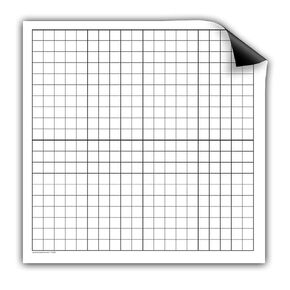 173005 Xy Axis Dry Erase Magnet, 1" Sqaures