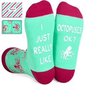 HAPPYPOP Funny Crazy Socks for Women Men Teens, Jellyfish Gifts Ocean Marine Gifts, Animal Lover Gifts, Jellyfish Socks Animal Ocean Socks