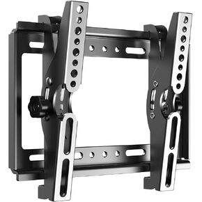 JXMTSPW Tilt TV Wall Mount for Most 26-63 Inch LED LCD OLED Plasma Flat Curved Screen TV Monitor, Low Profile Wall Mount Bracket with VESA 400x400mm Weight up to 99lbs Universal TV Mount