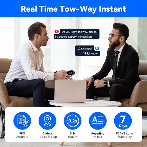Portable Language Translator Device，Ai Instant Two-Way Online 139 ＆ Offline 17 Foreign Translator Support Voice, Recording, Photo in Kuwait