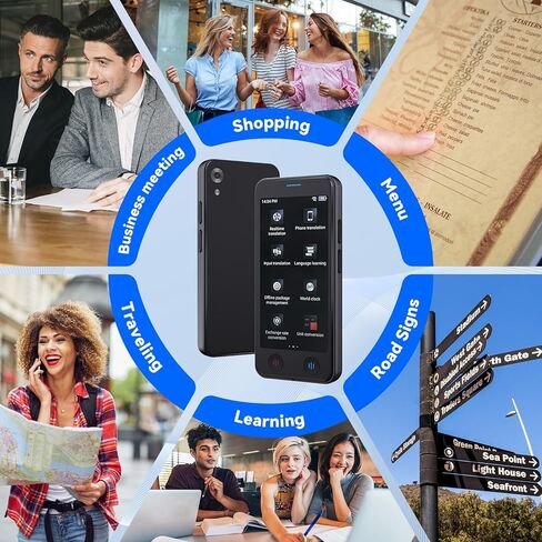 Portable Language Translator Device，Ai Instant Two-Way Online 139 ＆ Offline 17 Foreign Translator Support Voice, Recording, Photo in Kuwait