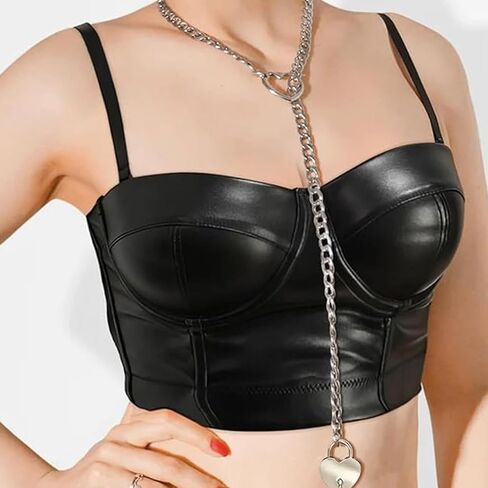 Heart Slip Chain Necklace Slip Chain Necklace Heart Slip Chain Choker Punk Rock Cuban Necklace Adjustable Lariat Y-Necklace for Teen Girls Gifts Trendy Stuff in Saudi Arabia