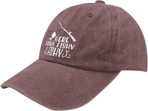 here Fishy Fishy Fishy caps Blue hat Wine Red Men's Hats Gifts for Daughter Summer Hat in Saudi Arabia