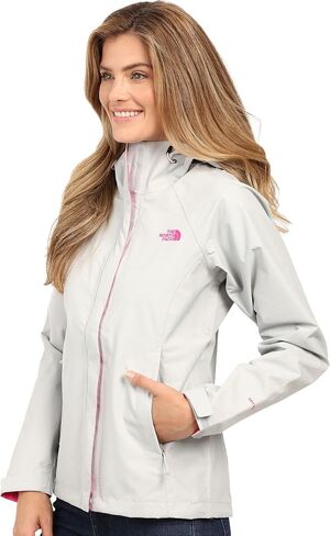 سترة The North Face Venture - سترة نسائية ذات ارتفاع عالٍ باللون الرمادي المنقط مقاس X-Small in Saudi Arabia