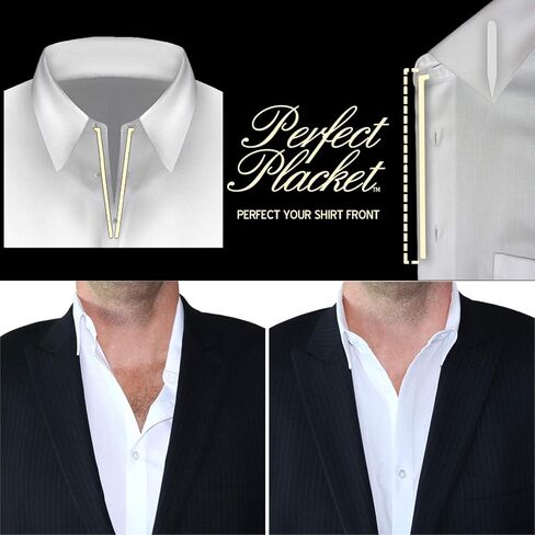 03 - فتحة مثالية - اجعل أي قميص ذو ياقة يبدو رائعًا بدون ربطة عنق لجميع القمصان الرجالية والنسائية - فتحة مفتوحة تمنع انهيار الياقة in Kuwait