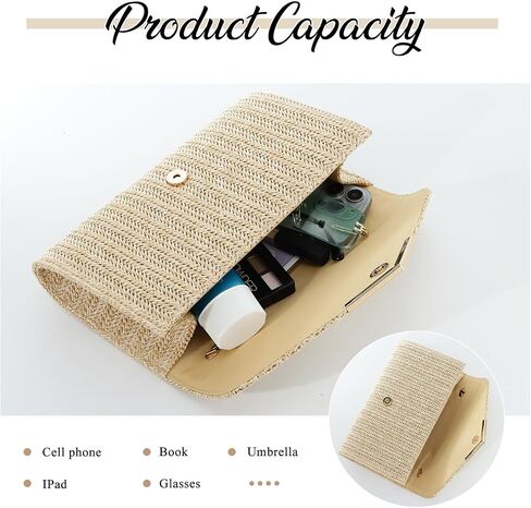 Straw Clutch Purse Raffia Rattan Summer Evening Bag Woven Beach Handbags for Women Wedding Vacation Travel Party 2024 in Saudi Arabia