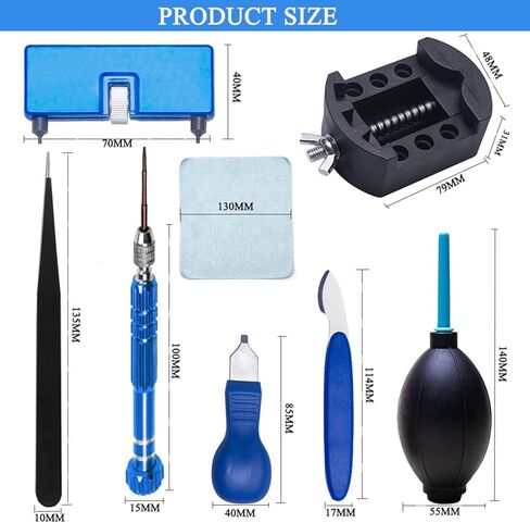 13pcs Watch Back Remover Tool Professional Watch Battery Replacement Tool Kit, Suitable for Watch Back Removal with Watch Back Remover Tools Including Watch Opener in Kuwait
