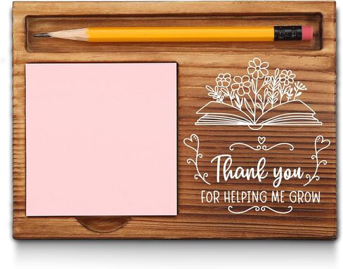 Thank You for Helping Me Grow Teacher Sticky Note Holder, Teacher Desk Supplies Set, Thank You Teacher Appreciation Gifts from Student Self-Stick Note Pad Holders GSH23 in Kuwait