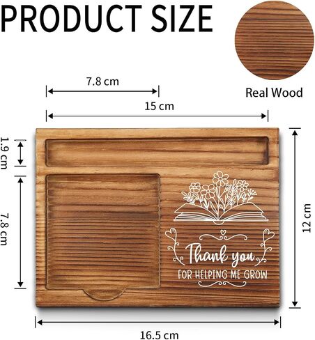 Thank You for Helping Me Grow Teacher Sticky Note Holder, Teacher Desk Supplies Set, Thank You Teacher Appreciation Gifts from Student Self-Stick Note Pad Holders GSH23 in Kuwait