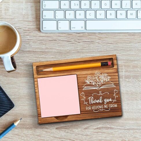 Thank You for Helping Me Grow Teacher Sticky Note Holder, Teacher Desk Supplies Set, Thank You Teacher Appreciation Gifts from Student Self-Stick Note Pad Holders GSH23 in Kuwait