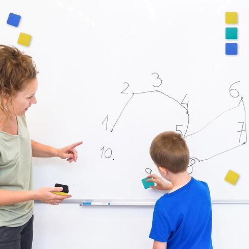 24 pcs Strong Magnetic Whiteboard Erasers - Mini Dry Erase Erasers, Small Chalkboard Cleansers Wiper for Kids and Teachers Classroom Must Haves School Supply Home and Office, Square in Kuwait