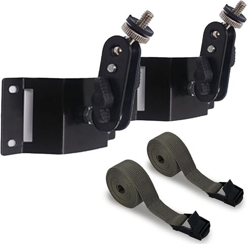 upperosey TreeDude Metal Mounting Bracket for Trail Camera & Game Camera Solar Panel, Durable Holder Tree Tied, Mounting Kit with Natural Brown Strap*1 in Kuwait