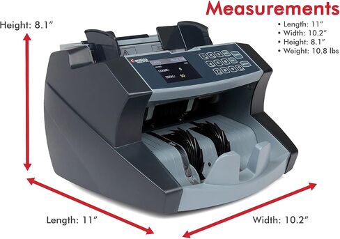Cassida 6600 UV – USA Business Grade Money Counter with UV/IR Counterfeit Detection – Top Loading Bill Counting Machine w/ ValuCount™, Add and Batch Modes – Fast Counting Speed 1,400 Notes/Min in Saudi Arabia