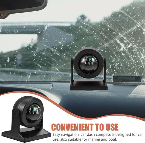 BESPORTBLE Car Compass Ball Shaped Compass Dashboard Vehicle Compass Supply Automotive Car Compass in Saudi Arabia