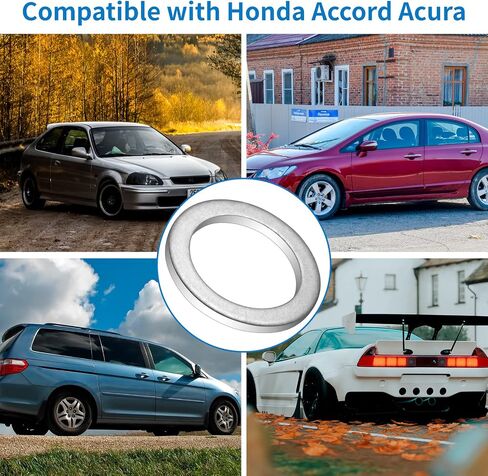10 قطع من حشوات سدادة تصريف زيت الألومنيوم، سدادات غسالات السحق متوافقة مع Hon da Accord Civic CRV CR-V Acura Odyssey Pilot Fit Ridgeline Element، تناسب الجزء # 94109-14000، تستخدم لتغيير الزيت in Kuwait