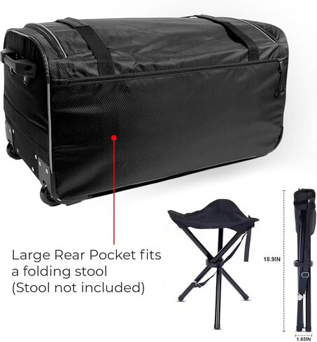 28" Dance Bag With Garment Rack, Rolling Luggage with In-line Wheels, Collapsible/Foldable Travel Bag for Easy-storage, Dance Duffel, Lightweight Aluminum Removable Costume Rack (Black/Gray) in Kuwait