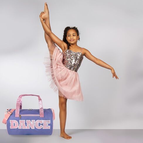 Dance Duffle Bags for Dancers, Girls, Teens, and Student Athletes, Fun Dance Workout Duffel Bag for Girls and Boys (Black) in Kuwait