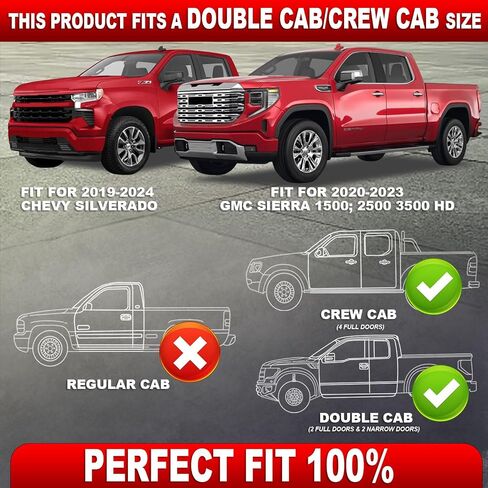 Marretoo Foldable Under Seat Storage Box for 2019-2023 Chevy Silverado 1500/GMC Sierra 1500 2020-2023 2500 3500 Double Cab & Crew Cab Chevy Silverado Accessories Truck bed Underseat Storage Organizer in Saudi Arabia