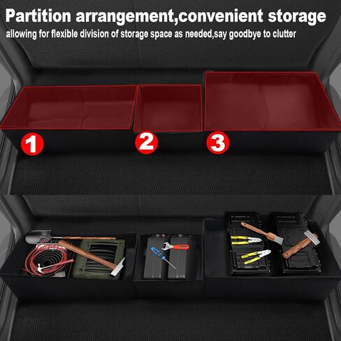 Marretoo Foldable Under Seat Storage Box for 2019-2023 Chevy Silverado 1500/GMC Sierra 1500 2020-2023 2500 3500 Double Cab & Crew Cab Chevy Silverado Accessories Truck bed Underseat Storage Organizer in Saudi Arabia