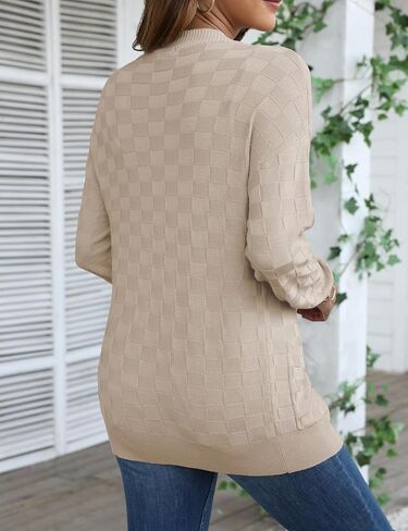 CPOKRTWSO Women's Cardigan Sweaters with Pockets Casual Long Sleeve Open Front Lightweight Cardigans for Women Trendy(S-XL) in Saudi Arabia