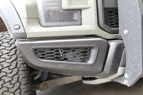 Honeycomb Front Bumper Bottom Fog Vent & Side Fender & Headlgiht Chrome Cover Trim for 2016 2017 2018 2019 2020 Ford F150 Raptor Accessories (Front Fog Vent Black) in Kuwait