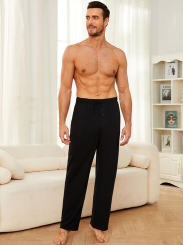 U2SKIIN Mens Ultra Soft Pajama Pants, Stretch Sleep Pant with Pockets Lightweight & Cozy Lounge Pj Bottoms for Men in Kuwait