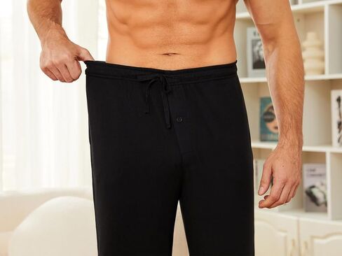 U2SKIIN Mens Ultra Soft Pajama Pants, Stretch Sleep Pant with Pockets Lightweight & Cozy Lounge Pj Bottoms for Men in Kuwait