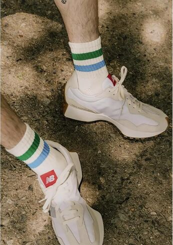 Novelty Socks For Women - Striped Retro Mini Crew Sporty Calf Casual Cotton Ankle Socks in Kuwait