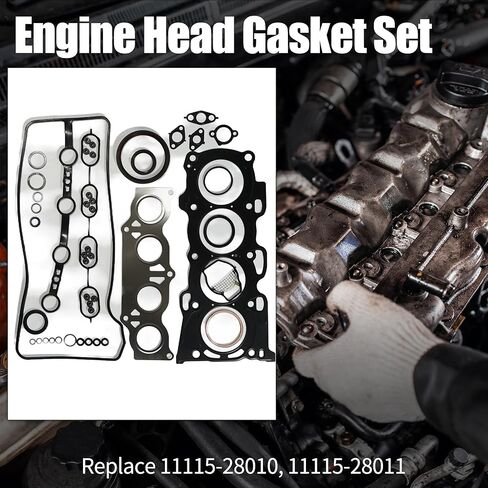 مجموعة حشيات رأس المحرك الجديدة مناسبة لسيارة Toyota Camry Scion Lexus 2.4L MLS 2002-2011 مجموعة حشيات الرأس 2AZFE Hybrid 2AZFXE استبدال #11115-28010، 11115-28011 in Kuwait