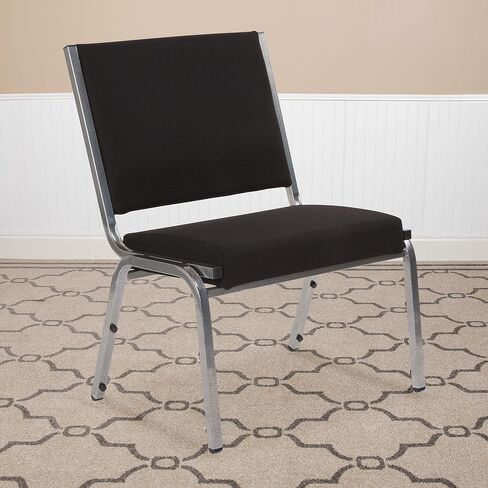 Flash Furniture HERCULES Series 1000 lb. كرسي استقبال طبي لعلاج السمنة من الفينيل الأسود المضاد للميكروبات in Saudi Arabia