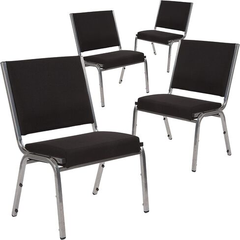 Flash Furniture HERCULES Series 1000 lb. كرسي استقبال طبي لعلاج السمنة من الفينيل الأسود المضاد للميكروبات in Saudi Arabia