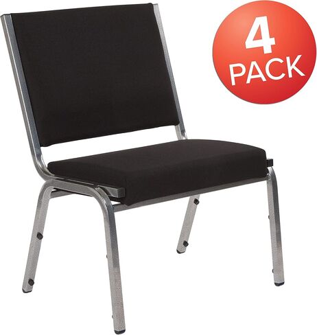 Flash Furniture HERCULES Series 1000 lb. كرسي استقبال طبي لعلاج السمنة من الفينيل الأسود المضاد للميكروبات in Saudi Arabia