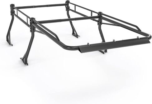 AA-Racks Model X39 Truck Bed Ladder Rack Side Bar with Long Cab Ext (X39-LC-Black) in Kuwait
