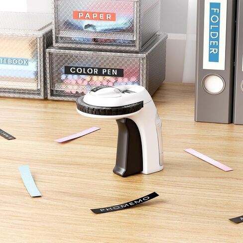 Embossing Label Maker Machine with Tapes, 2024 Upgrade Version Vintage Handheld Embossed Label Maker with Withstand Water 3D Tapes for Organization, DIY Crafting, Black Retro Manual Embosser in Saudi Arabia