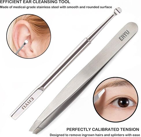 Nail Clippers Set (5Pcs), Stainless Steel Fingernail Clippers for Men & Women, with Leather Portable Travel Case, Professional Fingernail & Toenail Clippers for Thick Nails - Dad & Mom Gifts in Saudi Arabia