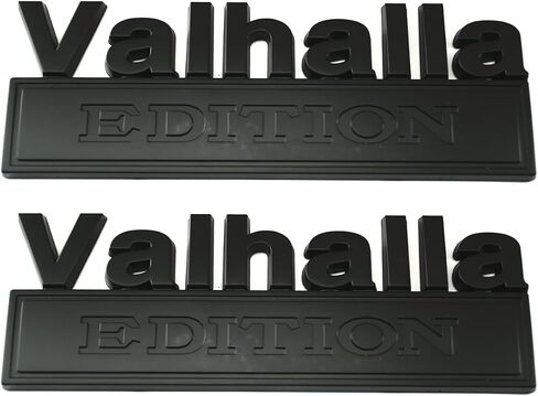 2pcs Big Size Vikings Valhalla Edition Auto Emblems Truck Badge 3D Car Bumper Sticker Assassin's Creed Valhalla Edition Emblem 3D Badges Decals Car Replacement, Viking Seasons (Matte Black) in Kuwait