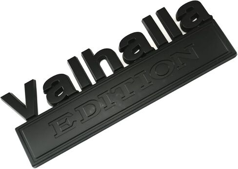 2pcs Big Size Vikings Valhalla Edition Auto Emblems Truck Badge 3D Car Bumper Sticker Assassin's Creed Valhalla Edition Emblem 3D Badges Decals Car Replacement, Viking Seasons (Matte Black) in Kuwait