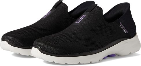 Skechers Women's Hands Free Slip-Ins Go Walk 6-Fabulous View Sneaker, Black, 10 Wide in Saudi Arabia