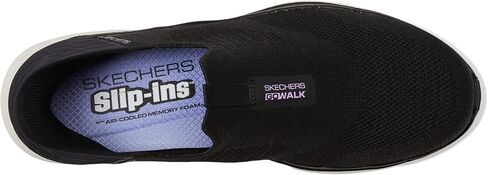 Skechers Women's Hands Free Slip-Ins Go Walk 6-Fabulous View Sneaker, Black, 10 Wide in Saudi Arabia