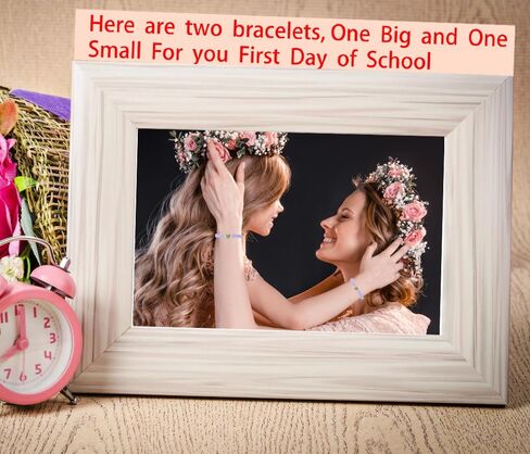 First Day of Kindergarten Bracelets,First Day of School Bracelets for Mom and Daughter,Back to School Bracelets Pre-K Matching Heart Wish Adjustable Bracelets for Women in Saudi Arabia