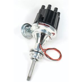 Pertronix D143700 Flame-Thrower Plug and Play Vacuum Advance Black Cap Billet Electronic Distributor with Ignitor II Technology for Chrysler/Dodge/Plymouth 426-440