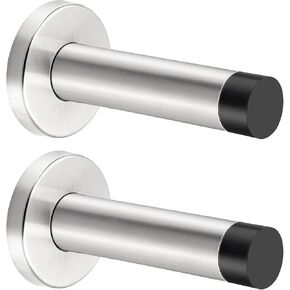 8 Pack Door Stoppers，Sound Dampening Wall Mounted Door Stop with Soft Rubber Tip Wall Protector Heavy Duty Durable Door Stops