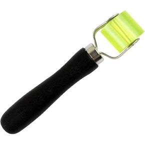 1 Piece Car Sound Deadener Application Rolling Wheel Roller Car Sound Deadener Wallpaper Seam Roller Noise Filter Application Wheel Roller with Wooden Handle(Black, 3cm)