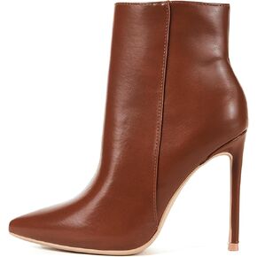 GENSHUO Ankle Boots For Women Pointed Toe 4 Inch High Heel Zipper Stiletto Heels Fall Booties