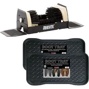 JobSite Boot Scrubber & 2 Boot Trays