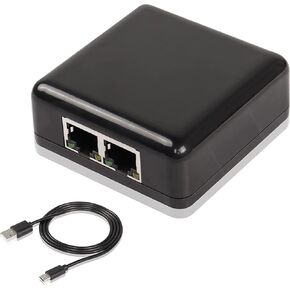 SinLoon Ethernet Gigabit Network Splitter, RJ45 1 to 2 1000/100Mbps Ethernet Splitter, with USB Power Port for Computer, hub, Switch, Router, ADSL, Set-top Box, Digital TV, etc